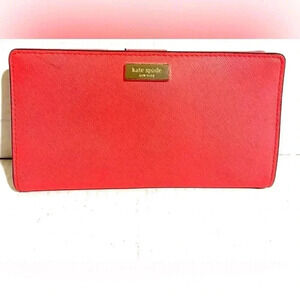 Kate spade coral saffiano leather wallet